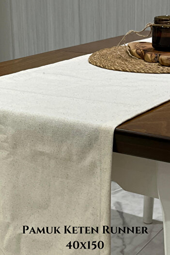 KAMİZ Cotton Linen Runner 40X150