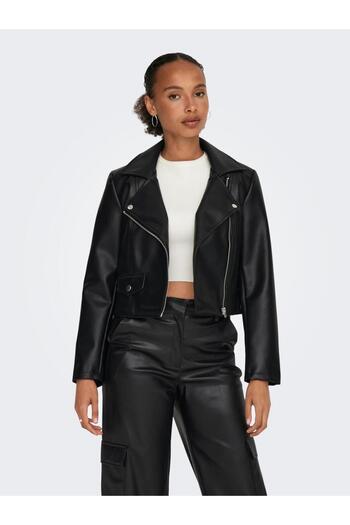 JDY Jdyetta Black Faux Leather Jacket - Otw Sie 15310269