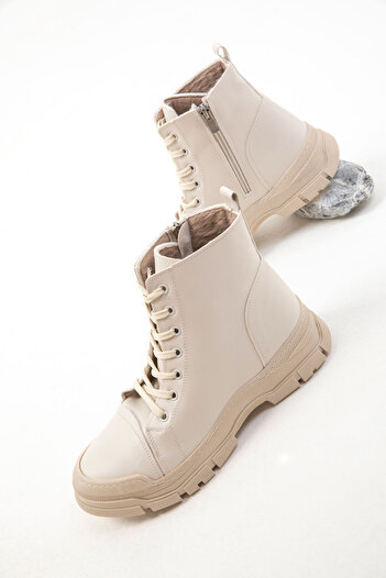 SOHO Μπεζ γυναικείες μπότες - 19916 Model Bootie