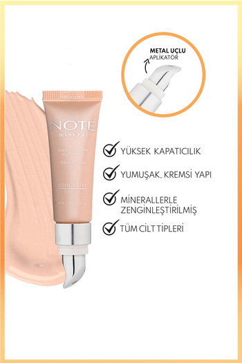 NOTE Mineral Concealer Spf 15 Yoğun Kapatıcı Metal Başlıklı Göz Altı Kapatıcısı - 201 Açık