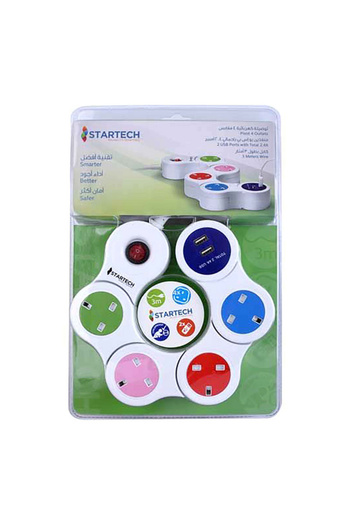 startech سلك تمديد مرن بمنفذ USB 2860 وات 13 أمبير بمنفذ C بطول 3 أمتار