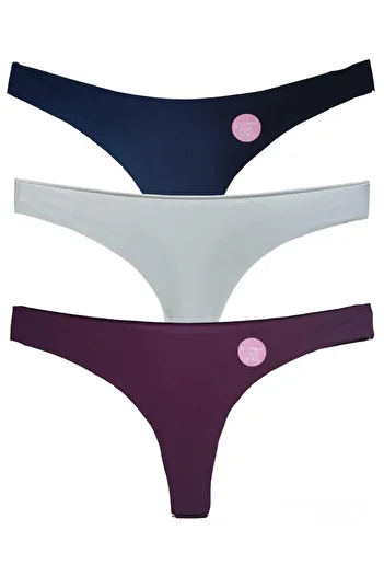 Miss Blue Moon Laser Cut Seamless Non-Marking 3-Piece String - 1350