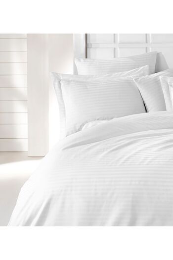 MyStory Home Satin White Double Elastic Duvet Cover Set