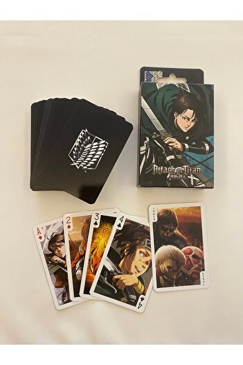 FG KONNİCHİWA High Printed Anime Attack on Titan Playing Cards - Collection Product 52 Decks