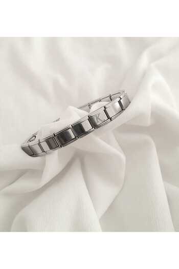 bijoux uniques Steel K Letter Italian Bracelet