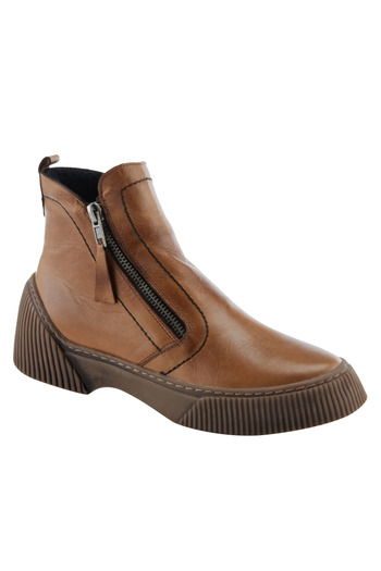 İNZE AYAKKABI Brown Genuine Leather Boots - Model Name: Sedef