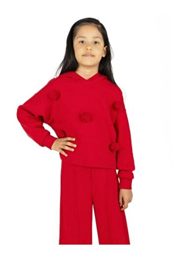 Best Girl's Pompom Hooded Sweatshirt