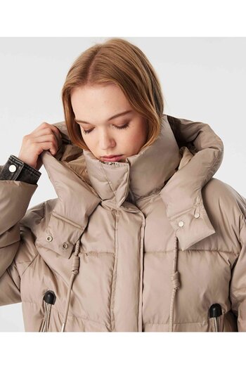 Twist Denim Mix Puffer Coat