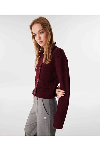 Twist Double-breasted knitwear jacket