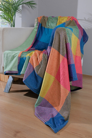 Dotamess Welsoft Double Color Tv Blanket - Printed, 130X170