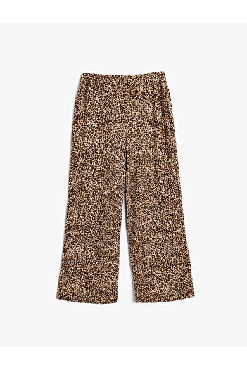 Koton Leopard Print Trousers - Elastic Waist