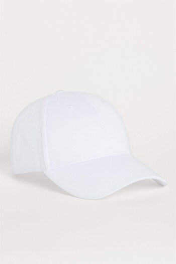 Külah 100% Cotton Men's Hat with Metal Lock Gabardine Cap - White