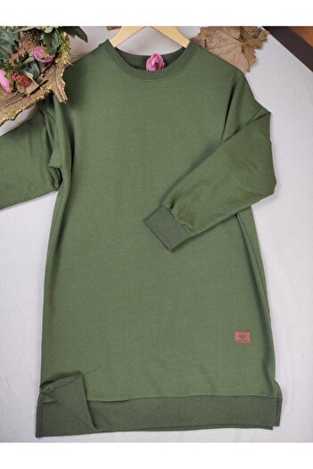 ALMİNA Two Yarn Cotton Combed Tesetures Tunic Sweatshirt