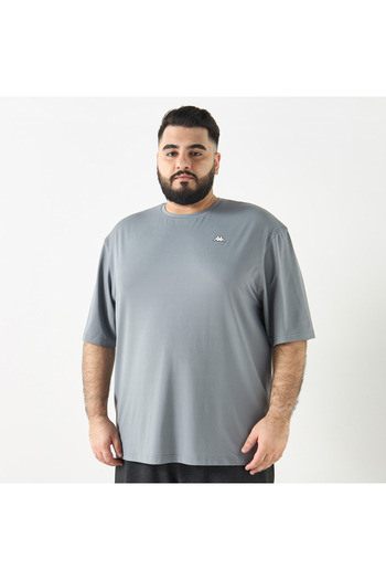 Kappa Textured T-shirt with Short Sleeves and Crew Neck