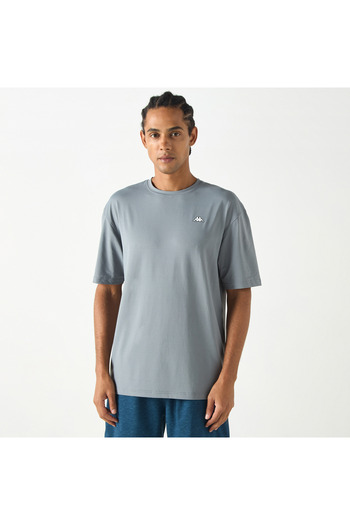 Kappa Textured T-shirt with Short Sleeves and Crew Neck