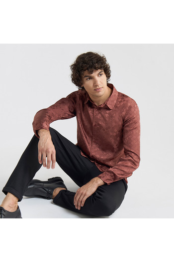 FAV Textured Shirt with Long Sleeves