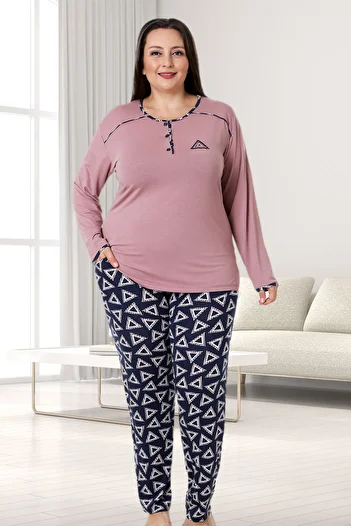 Bella Linda Set de pijamale de damă din viscoză de mărime mare