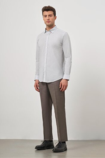 İmza Біла довга рукава Classic Slim Fit Бавовна Perfectto 1004240259