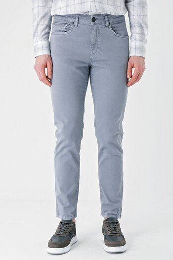 İmza Dark Blue Cotton 5 Pocket Casual Slim Fit 5 Pocket Pants 1003240318