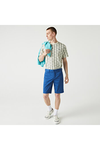 Lacoste Erkek Slim Fit Mavi Bermuda
