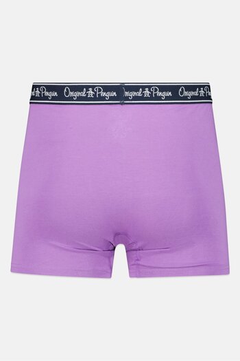 Original Penguin Men 3 Pieces All Over Print Boxer Briefs, Purple/Lilac/Light Blue