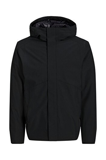 Jack & Jones Ανδρικό μαύρο παλτό Jack Jones Jjekeen - 12267785 -02