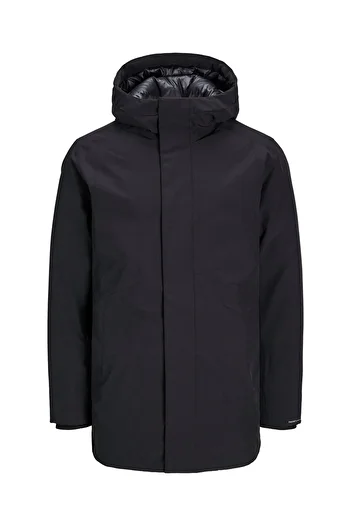 Jack & Jones Jack Jones Jjekeen Parka Pls Men's Black Plus Size Coat 12267784 -02