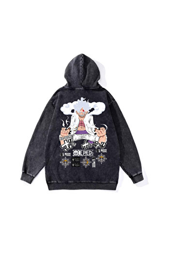 Toum Худі з аніме One Piece Gear Five - Світшот з капюшоном, що можна прати в пральній машині