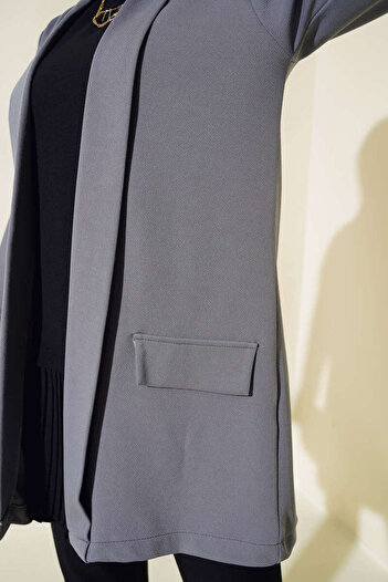 EMİRA LİFE Shawl Collar Non-Closing Blazer Jacket