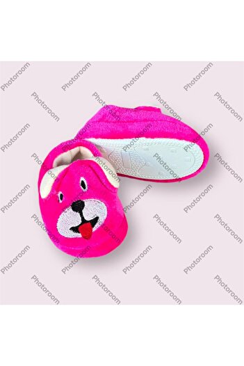 İpek Fashion Baby Dog Figured Plush Anti-Slip Sole Slippers Home Shoes