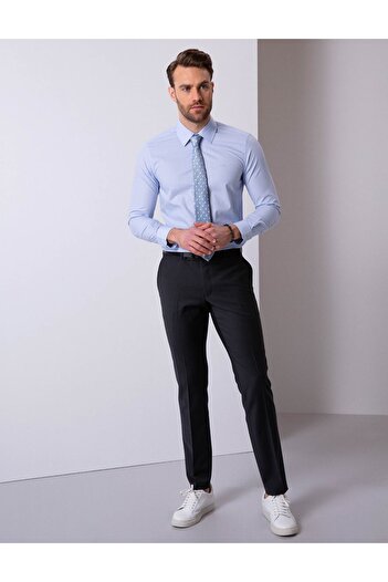 Pierre Cardin Cămașă de bază cu mânecă lungă, albastru deschis, slim fit 50204593-VR003