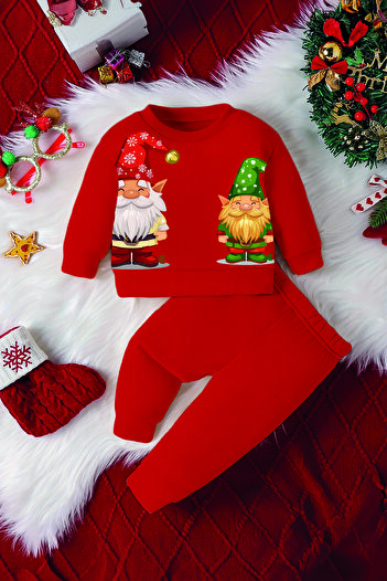 ADABEBEK New Season New Year's Glory Gnomes Printed Baby Set 23126