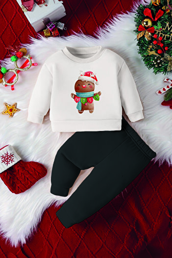 ADABEBEK New Season New Year Concept Snowman Printed Baby Set 23069