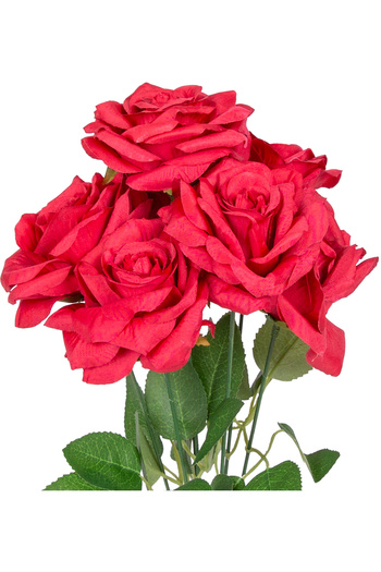 Herdekora Artificial Rose Bouquet 7 Flowers Red 42 Cm.