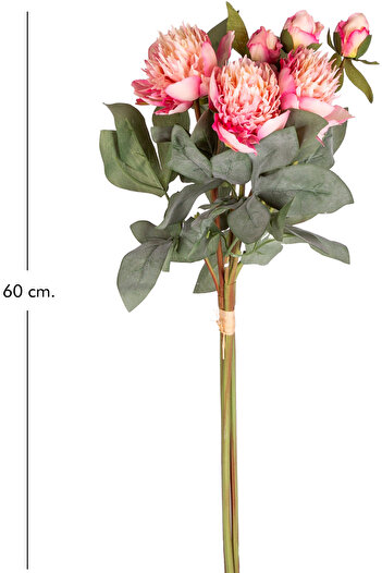 Herdekora Yapay Çiçek Şakayık Demet Somon-Pembe 60 Cm.