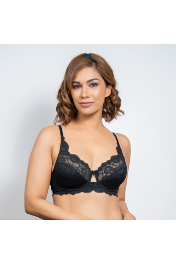 Aadaraya Lace Detail Bra with Hook and Eye Closure