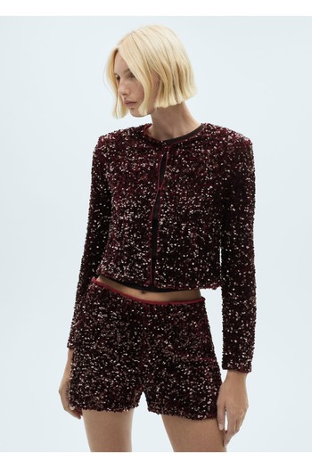 MANGO Woman Sequined Shorts