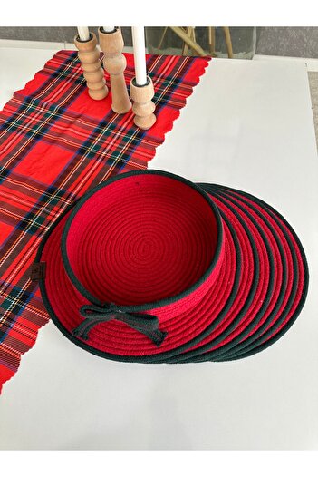 ERSU AHAT HOME DESİGN Jute, Wicker,Runner,American Service,Supla,Table Cloth,Coffee Table Cloth, Decor,Dressing Christmas Presentation