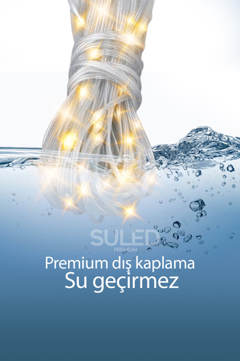 SULED Süsleme Işığı Kumandalı Perde Led 3x2Mt USB Enerjili 160 Led 8 Modlu Ayarlanabilir İç ve Dış Mekan