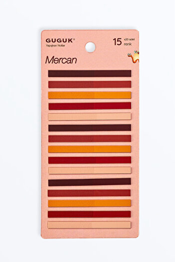 GUGUK Coral 15 Colored Transparent Pet Index • Index Sticker • Post-It • Sticky Note
