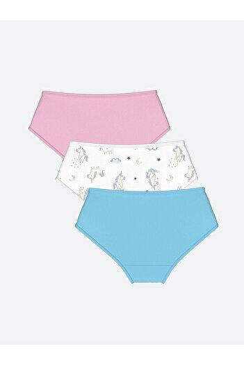 LC Waikiki Set de 3 chiloți imprimați pentru fete