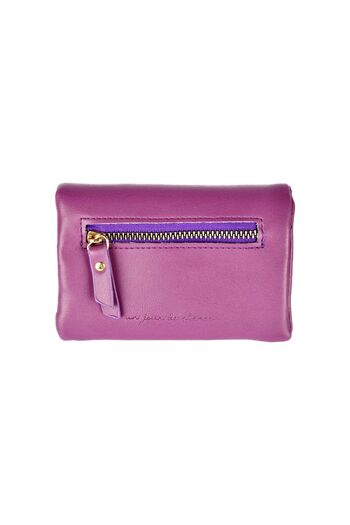 CüzCan Soft Plum Soft Leather Women's Wallet - Small Polite