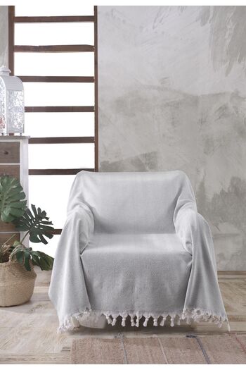 LADYNİL NATURAL ARMCHAIR SOFA COVER SINGLE SOFA GRAY 160x160