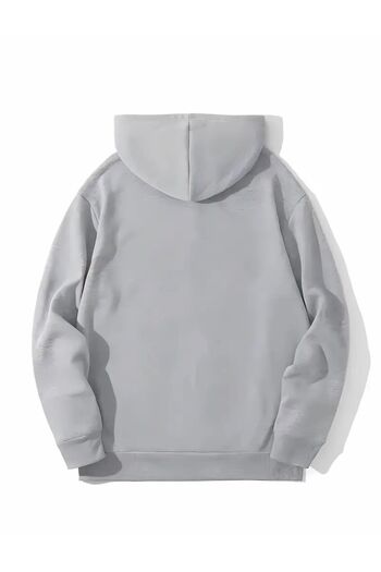 caddekombin World Patterned Hooded Pocketed Legend Pattern 2 Thread Ribbed Sweatshirt