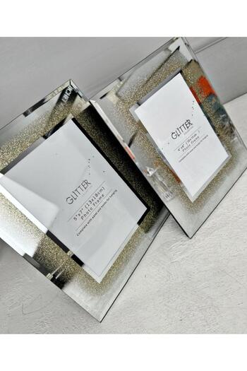 PEKİBU Gold 10X15 cm Mirrored Glitter Frame