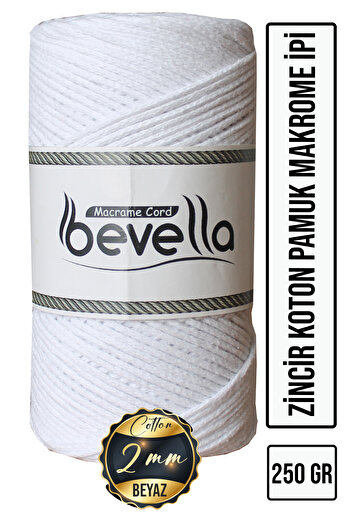 Bevella Macrame Cord 2mm Macrame Cotton Thread - 250Gr Supla Runner Bag