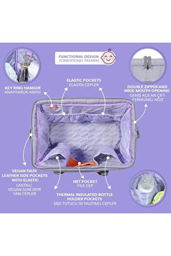 Milk & Moo Milk&Moo Diaper Bag Leakproof Baby Travel Bag Anthracite