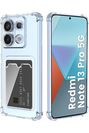 Fibaks Xiaomi Redmi Note 13 Pro 5g Case Camera Protection and Corner Protection Flip Cover with Card Holder Wallet