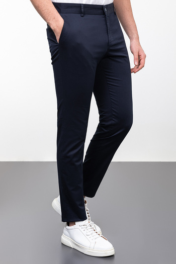 Mcr Ανδρικό παντελόνι Straight Super Slim Fit Navy Blue - 38158.23Y