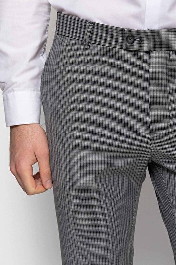 Mcr Checked Super Slim Fit Men's Trousers Black - 38062.22Y